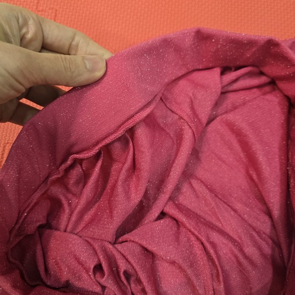 Sparkling Magenta Wide‎ Leg Palazzo Pants Size XL Pink Glitter Metallic Party... - Picture 6 of 12